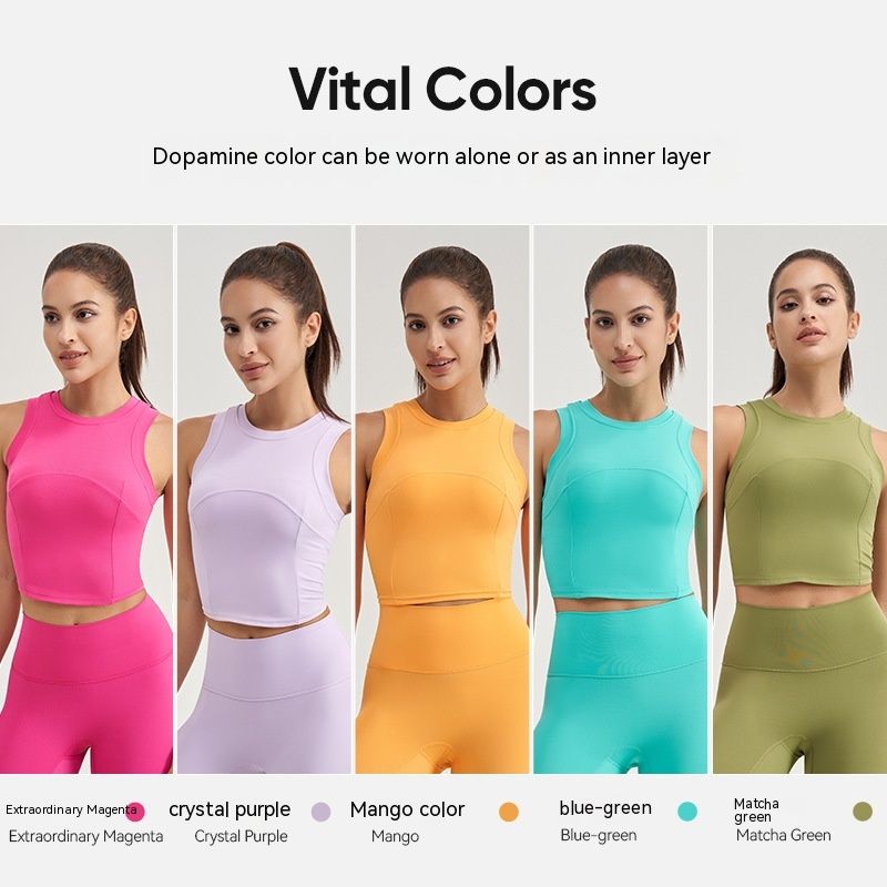 Women's Yoga Suit Top With Chest Cushion