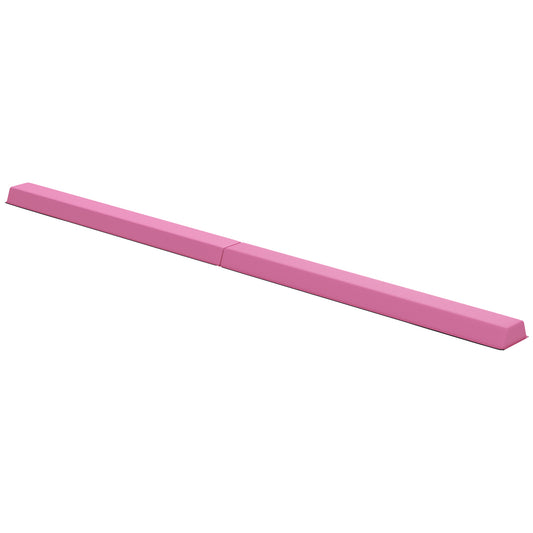 SPORTNOW 7.7ft Folding Gymnastics Beam, Floor Balance Beam For Kids With Anti-Slip Base, Gymnastics Equipment For Home, Pink