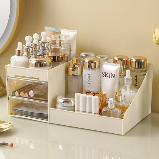 Dust-Proof Desktop Dresser Cosmetics & Lipstick Organizer European-Style Makeup Box