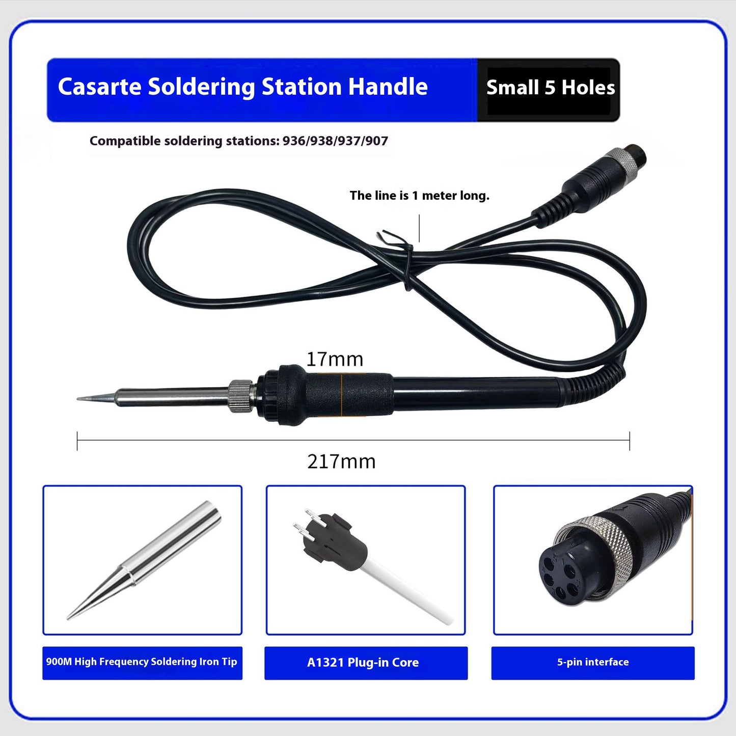 1322 1321-core 5-pin 5-hole Solder Soldering Pencil Handle Accessories