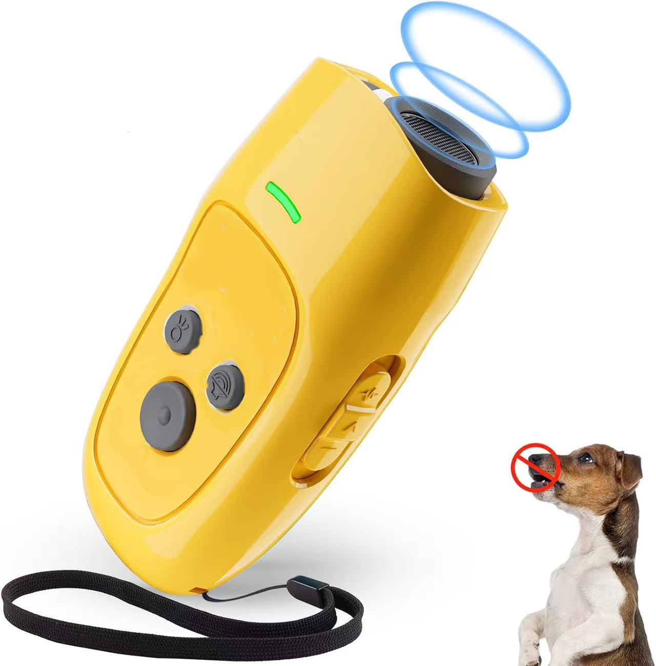 Anti Barking Device, Ultrasonic 3 In 1 Dog Barking Deterrent Devices, 3 Frequency Dog Training And Bark Control 16.4Ft Range Rechargeable With LED Light And Wrist Strap Christmas And Party Gifts