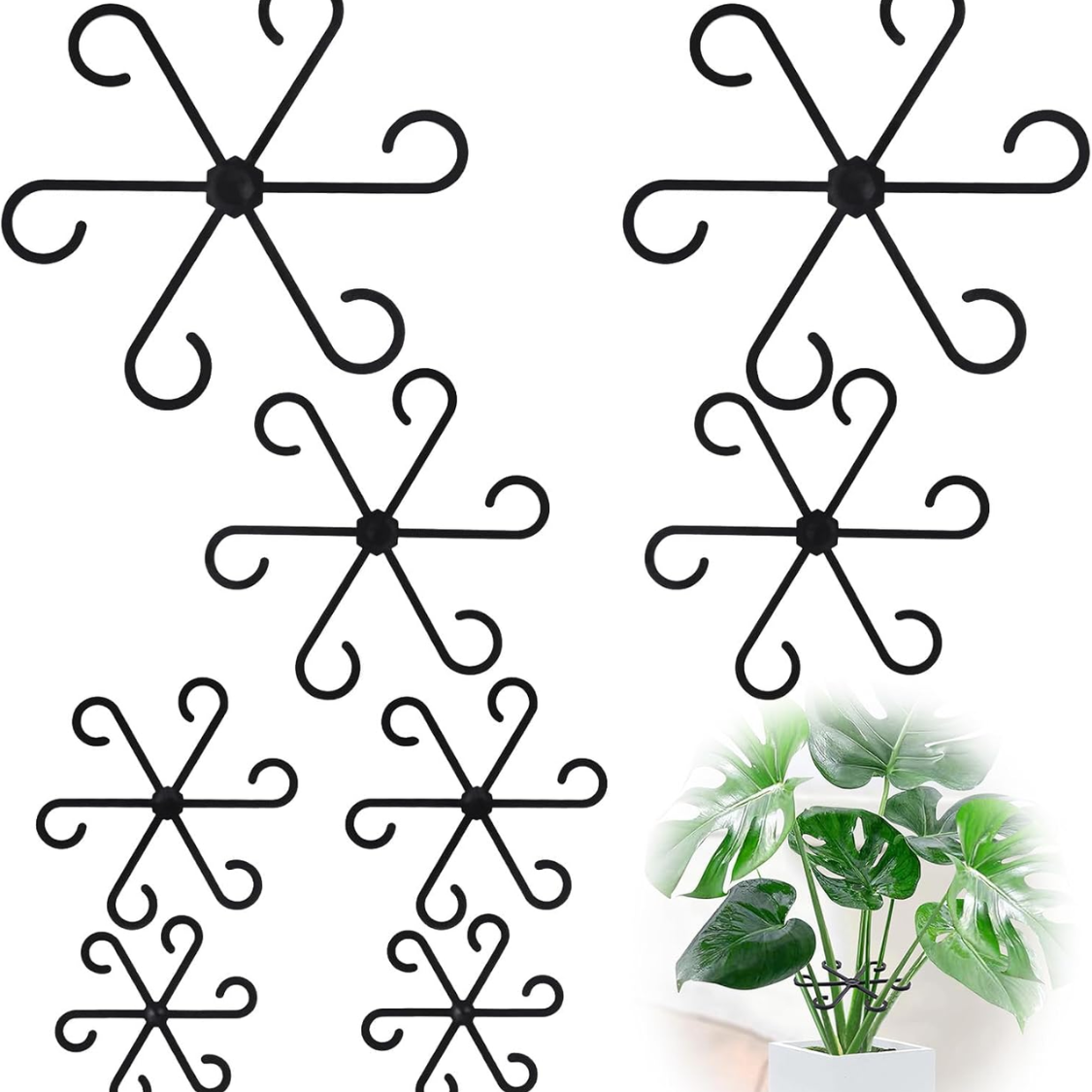 8pcs Plant Stem Support Plant Support For Indoor Plants Plastic Reusable Plant Stabilizer Indoor Plants Accessories