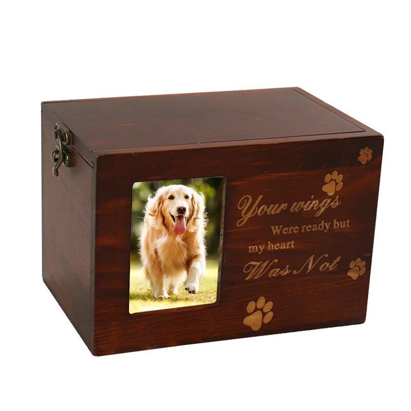 Pet Cremation Urn Ash Urns For Dogs Casket Wooden Box Commemorate Memory Box