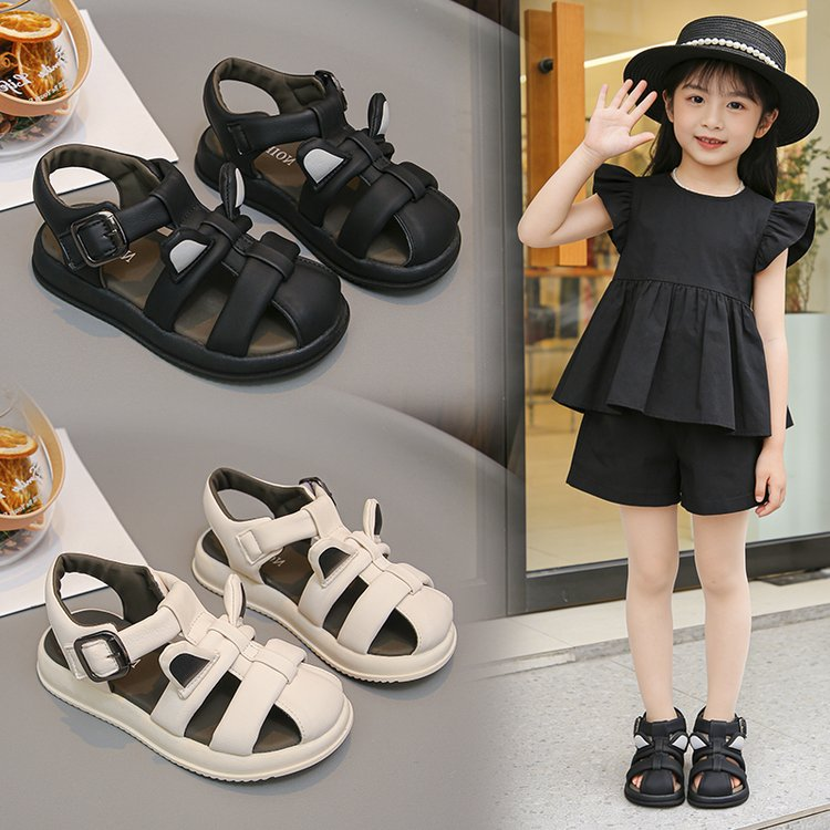 2026 New Summer Korean Style Closed Toe Girls Sandals Fashion Casual Student Shoes Wholesale