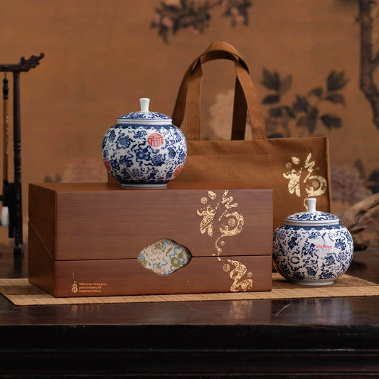 Lucky Bamboo Box Ceramic Jar Packaging Empty Universal Tea Packaging Box