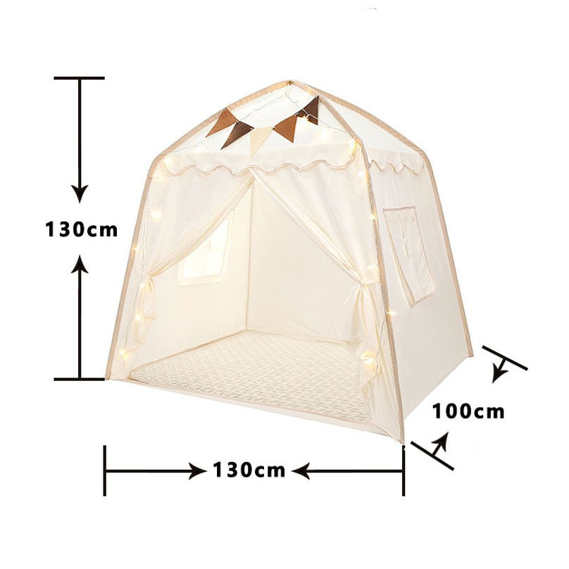 Large Kids Play Tent W Flags Star Lights Portable Teepee In Outdoor Dome Tent
