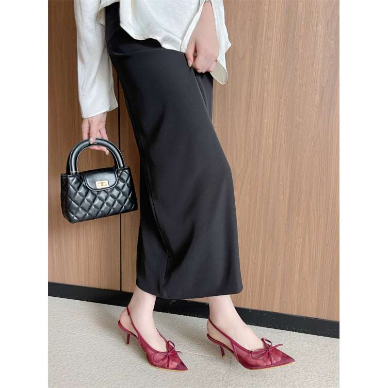 New Mesh Breathable Womens High-heeled Sandals
