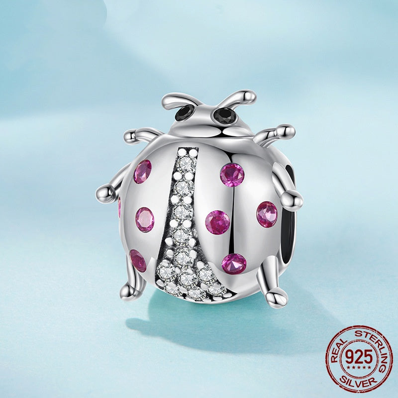 S925 Sterling Silver Lucky Ladybug Bead Accessories