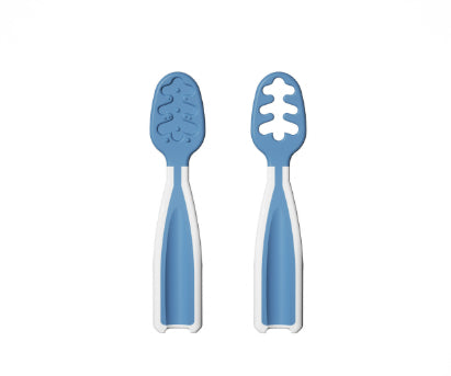 Complementary Food Training Feeding Spoon Flat Head Sticky Silicone