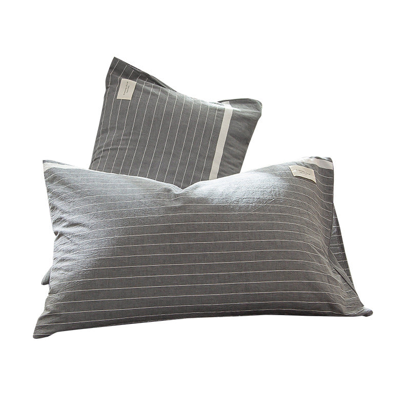 A-Grade Korean-style Washed Cotton Pillowcase Pair