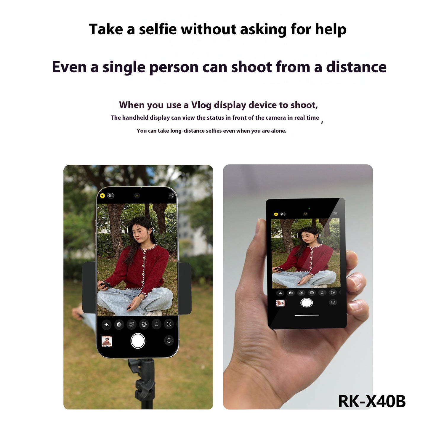 Magnetic Wireless Charging Mobile Phone Selfie Multi-monitoring Device