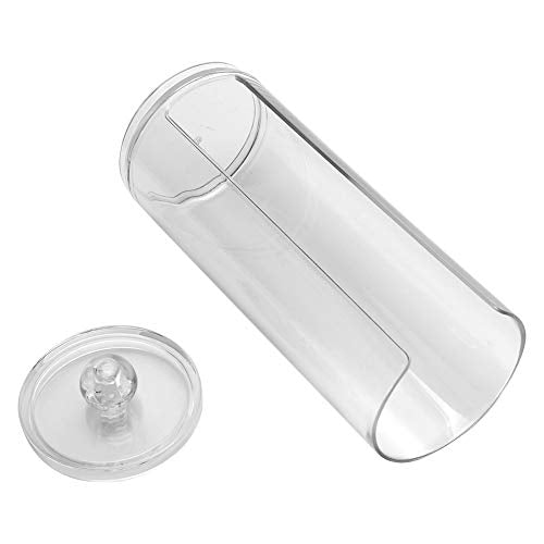 Acrylic Makeup Cotton Pads Storage Box with Lid, Cosmetic Organizer for Cotton Swabs, Beauty Supplies & Home Accessories
