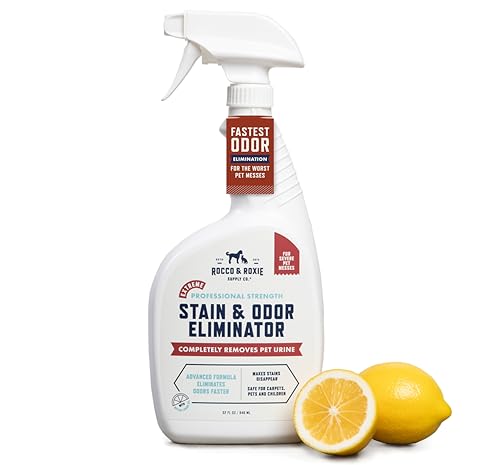 Rocco & Roxie Extreme Stain & Odor Eliminator for Strong Odor, Pet Urine Enzyme Cleaner Destroyer, Stain Remover, Dog Poop...