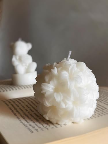 Small Candles in the Shape of Flowers Aesthetic Candle for Home Decor White Scented Candles Hyacinth Bathroom Candle for S...