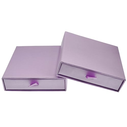 Ivosmart 2 Pack Jewelry Gift Boxes 3.5 x 3.5 x 1 Inch Cardboard Jewelry Boxes, Small Gift Boxes for Jewelry Earrings Neckl...