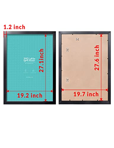 LaVie Home 19.7x27.6 Picture Frame Black, Puzzles Frame for Wall Decoration, Classic Black Minimalist Style Suitable for D...