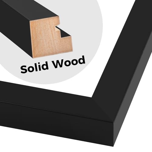 Golden State Art, 5x7 Collage Picture Frame - Solid Wood with Tempered Glass - 9x14 Multi Picture Frame - Displays (2) 5"x...