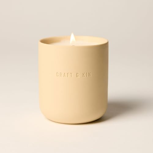 Craft & Kin Scented Candles | Soy Blend with Cotton Wick | Long-Lasting Holiday Candle, 40-Hour Burn | Ceramic Jar, Perfec...