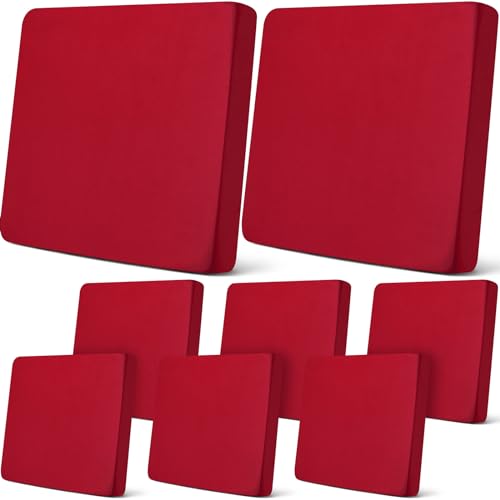 Newwiee 8Pcs Patio Cushion Covers Stretch Outdoor Cushion Cover Replacement for Patio Furniture Sofa Couch Slipcovers, Sof...