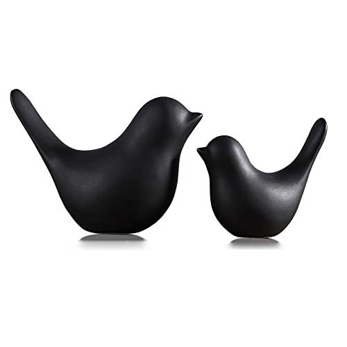 FANTESTICRYAN Small Animal Statues Home Decor Modern Style Black Decorative Ornaments for Living Room, Bedroom, Office Des...