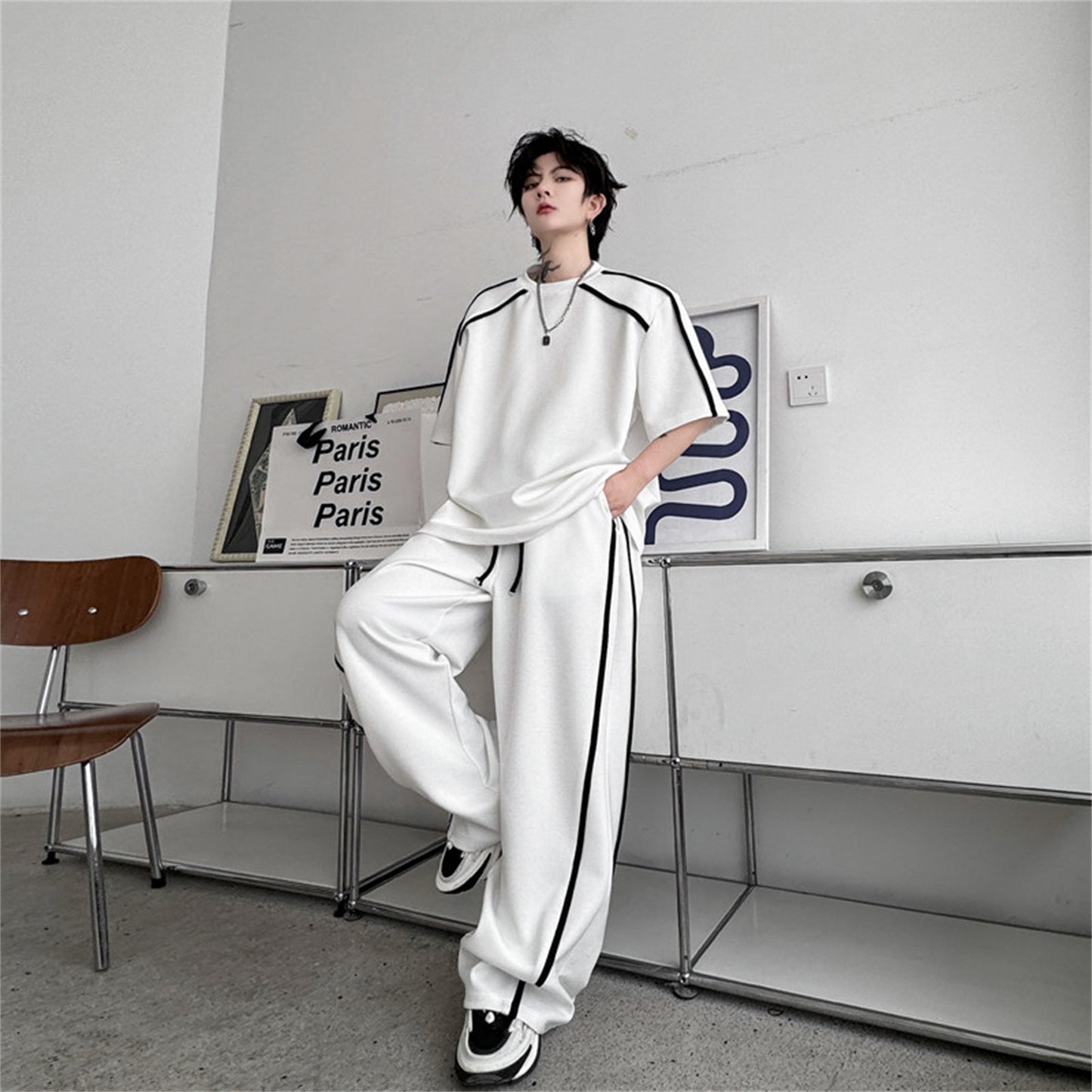 Short-sleeved T-shirt Suit Men's Fashion Brand Leisure
