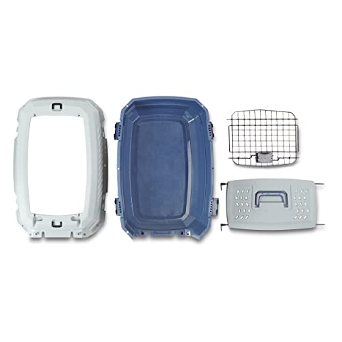 Amazon Basics Sturdy Portable 2-Door Top-Load Hard-Sided Pet Travel Carrier with Secure Ventilation, Handle, Front & Top E...