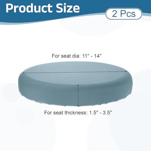 uxcell 2 Pack Stool Covers Round, 11-14 Inch Bar Stool Covers Washable Dustproof Slipcover Seat Cushion with Elastic for B...