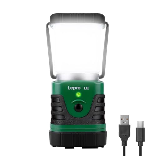 Lighting EVER 1000LM LED Camping Lantern Rechargeable, 4400mAh Power Bank, Camping Essential with 4 Light Modes, IP44 Wate...