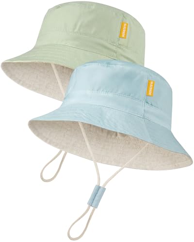 Baby Sun Hat for Toddler Kids Bamboo Rayon Bucket Hat Summer Beach Essentials Sun Protection Baby Hats for Boys Girls