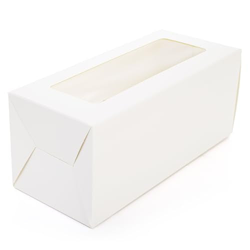 Mezchi 50 Pack Tumbler Gift Box with Window & Ribbon for Sublimation, Glass Cup Packaging for 12oz 16oz 20oz Drinking Jar...