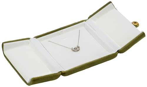 Giftop Velvet Necklace Pendant Gift Box Jewelry Display Storage Case (Olive Green)