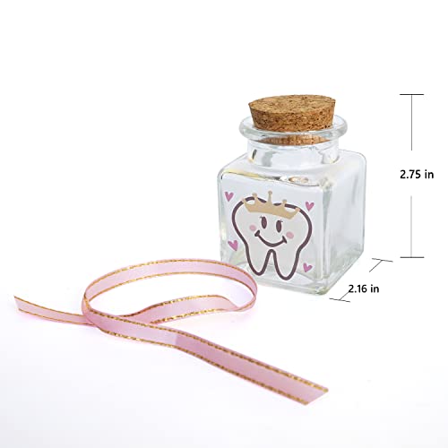 HAMUIERS Tooth Fairy Box, Baby Tooth Box for Lost Teeth, Glass Tooth Holders for Kids First Teeth Keepsake Box Gifts for B...