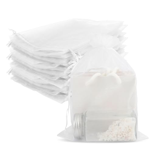 Organza Bags 7x9 inch - Large Mesh Bags Drawstring Organza Gift Bags Jewelry Pouch for Wedding Mother's Day Baby Shower Pa...