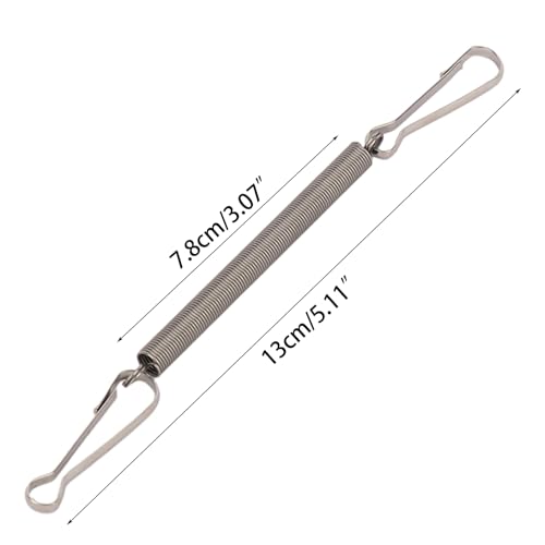 BANYUP 3.1in Spring with Clips Metal Springs 2 Clips Cage Accessories for Small Animal Hamster Guinea Pigs Water Dispenser...