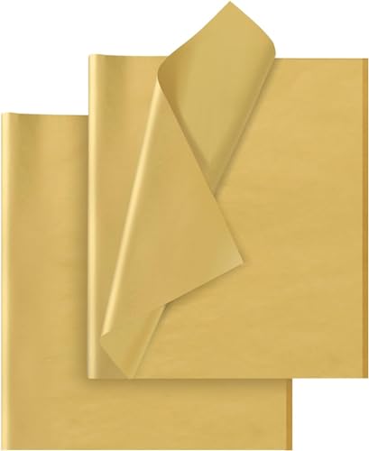 Gold Tissue Paper for Gift Bags - 30 Sheets of Gold Wrapping Tissue Paper Bulk Packaging Paper for Weddings Birthday DIY P...