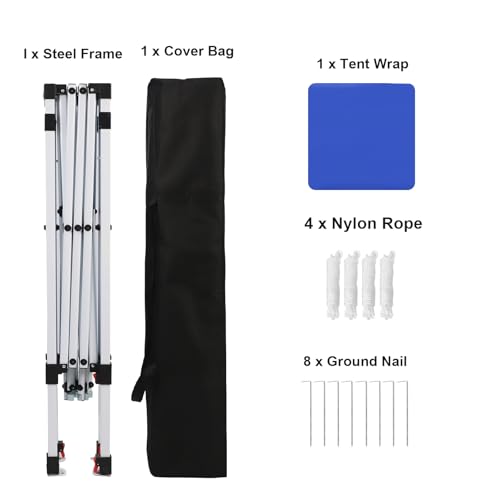 Northroad 8X8 FT Pop Up Canopy, Outdoor Instant Canopy Tent w/Carrying Bag, Portable Gazebo Shelter for Wedding Party,Comm...