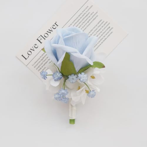 MAFELOE Boutonniere Corsage Set, Artificial Flowers Accessories for Wedding Prom Party Homecoming Celebration Suit Decorat...