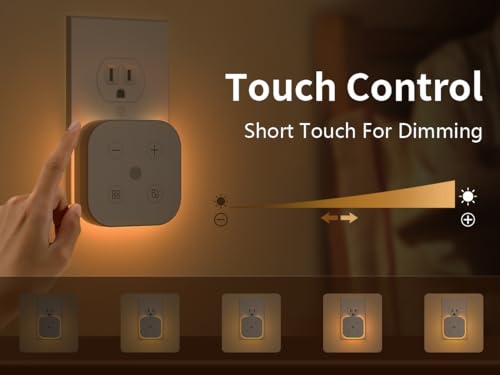 TORANKOS 2 Pack Very Dim Sleep Night Lights Plug into Wall, Sleep Light for Kids and Adult, Bedroom Night Light, Light Sen...