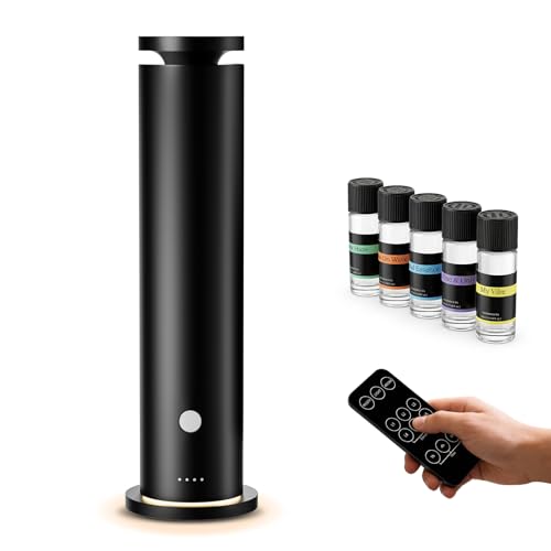 NoxLumina Waterless Scent Diffuser Starter Kit with 5 Essential Oils, Luxury Hotel-Class 1500 Sq Ft Coverage Aromatherapy ...