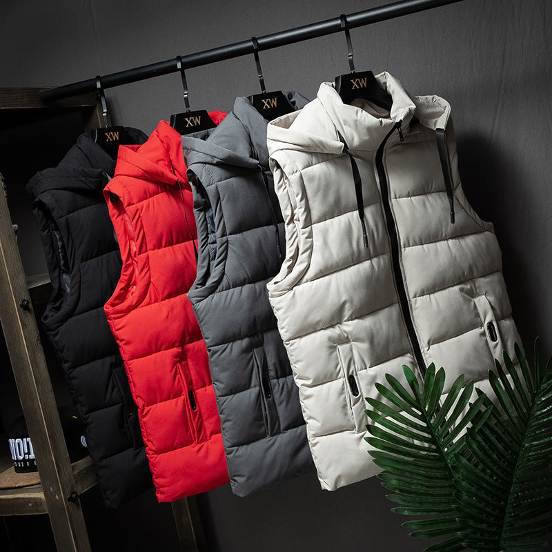 Men's Sleeveless Vest Korean Style Warm Thick