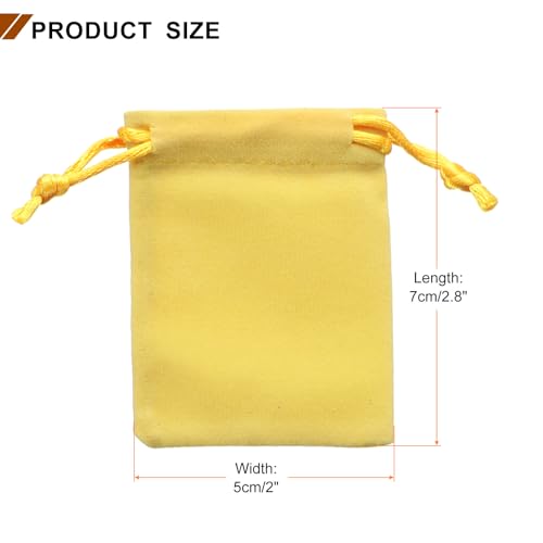HARFINGTON 20pcs Velvet Gift Bags 2" x 2.8" Drawstring Jewelry Pouches Reusable Gift Packaging Storage Bags with Drawstrin...