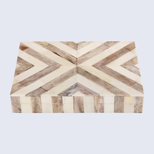 Handicrafts Home Decorative Keepsake Box 8x5 – Small Organizer Box with Lid, Boho Decorative Storage, Retro Memory Box, Un...