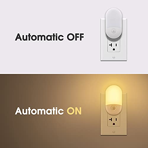 L LOHAS LED Night Lights Plug into Wall, [2 Pack] LED Dimmable Night Light with Light Sensors, 30/60LM Adjustable Brightne...