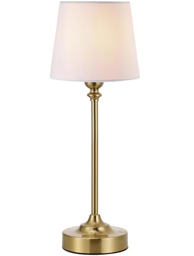 Cordless Table Lamp Rechargeable Gold - 1 Pack Brass 4000mAH Battery Operated Lamp for Decor, 3000K Stepless Dimming Touch...