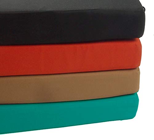 Sigmat Outdoor Seat Cushion Cover Water Repellent Square Chair Cushion Cover-Only Cover Black 18"x18"x2"(2 Covers)