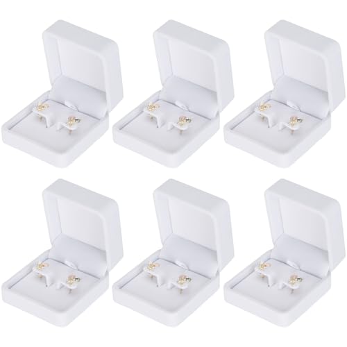 KUKUVR 6 Pieces Classic Velvet Jewelry Earring Gift Box for Stud Earring Necklace Pendant, Jewellry Earring Storage Displa...
