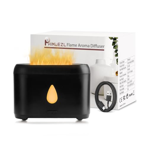 Flame Diffuser for Essential Oils, 200ml Ultrasonic Aroma Diffusers with Cool Mist, Aromatherapy Diffuser with Auto-Off Pr...
