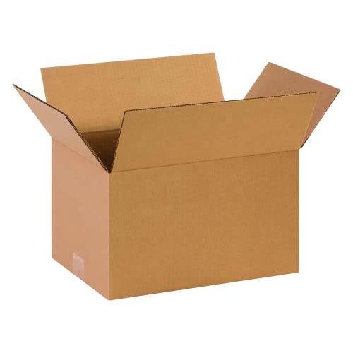 Partners Brand 14x10x8 Corrugated Cardboard Boxes, 14"L x 10"W x 8"H, Pack of 25 | Shipping, Packaging, Moving, Storage Bo...