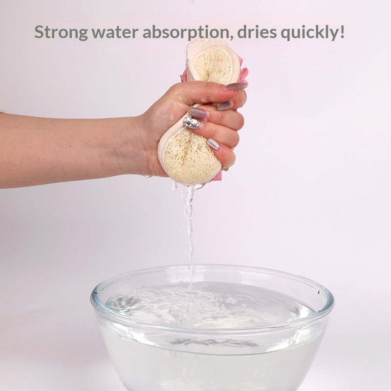 Loofah Sponge Ball Bath Scrubber Cleaning Washcloth For Bathing