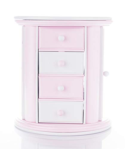 Renawe Girls Musical Jewelry Box Necklace Storage Accessories Gifts Cute Kids Jewelry Boxes for Little Girl Toddler Childr...